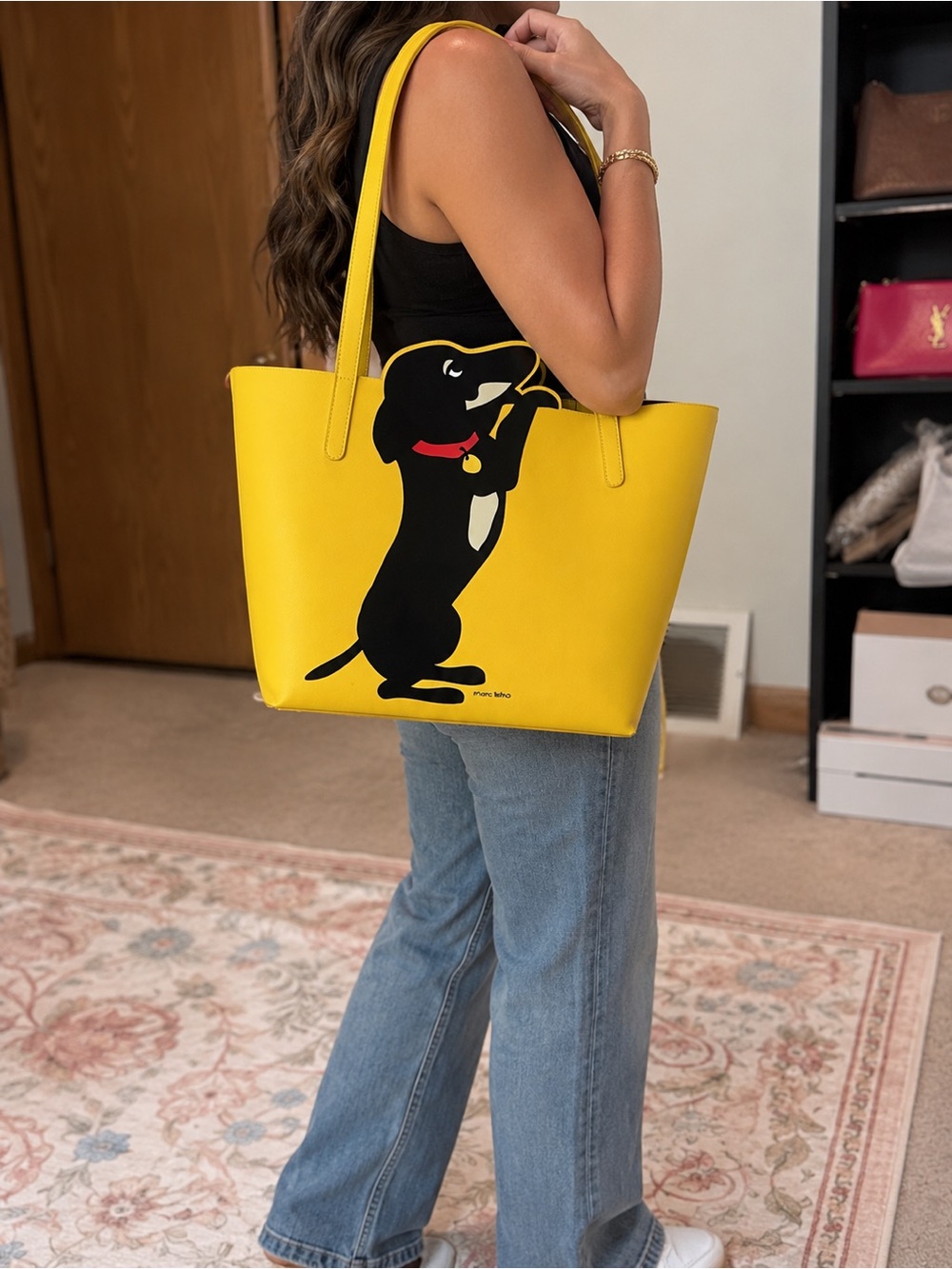 Marc Tetro Yellow Dog  Tote Bag